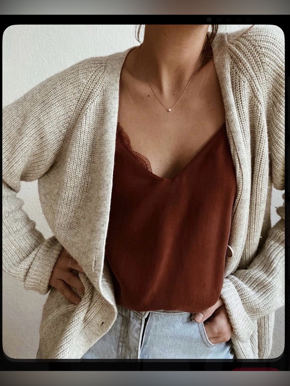 GAP Beige Open-Front Knit Cardigan